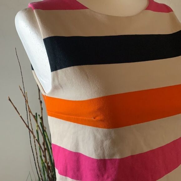 H&M Cropped summer tank horizontal stripes back zipper new without tags - Picture 4 of 8